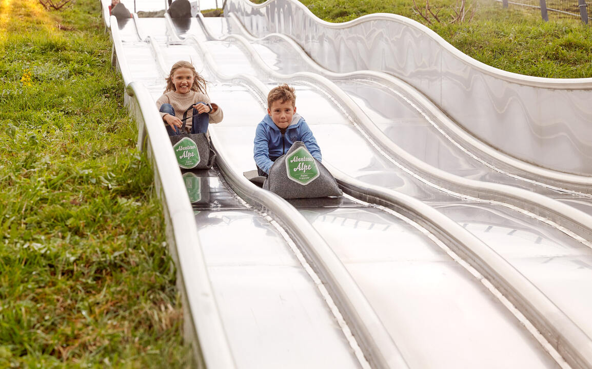 Alpsee Bergwelt Abenteuer Alpe Spielplatz Abenteuerrutsche